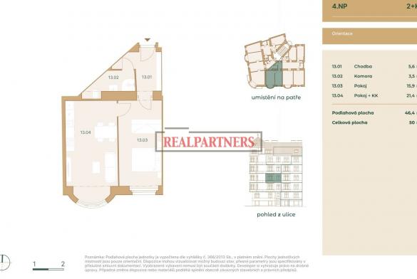 Zrekonstruovány byt 2+kk o ploše 50 m² na Praze 7 – v samém srdci Letné