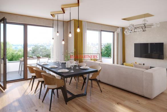 Novostavba bytu 3+kk o ploše 95 m² + balkón 6 m² ve výstavbě u Roztylského náměstí.