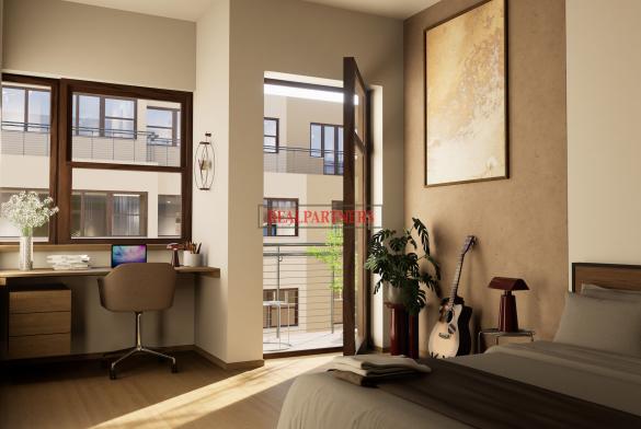 Byt 2+kk o ploše 36,39 m² + balkon 3,15 m² na Praze 7 v srdci Letné s dokončením 4Q 2026.