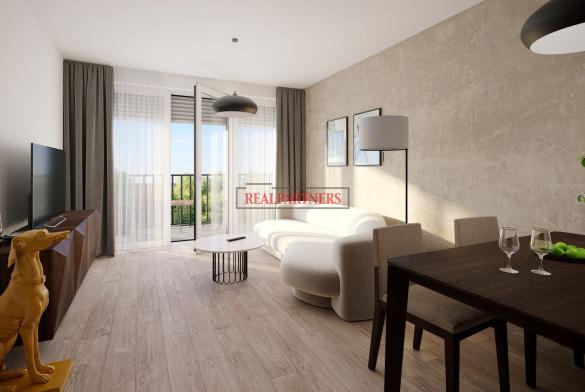 Novostavba 2+kk o ploše 58,6 m² + balkón 4,4 m² ve výstavbě u metra B Invalidovna.