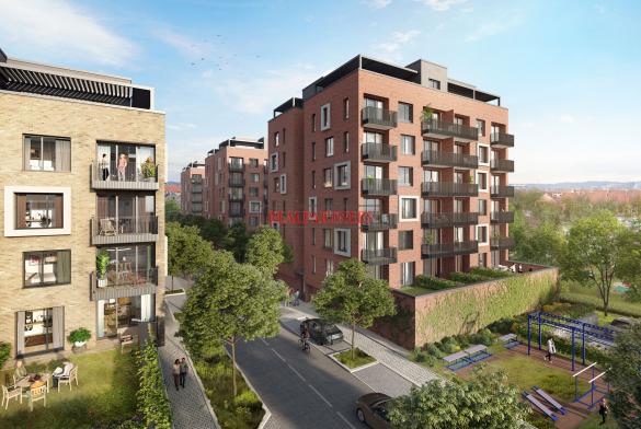 Novostavba 2+kk o ploše 58,6 m² + balkón 4,4 m² ve výstavbě 5min pěšky od metra B Invalidovna.