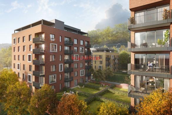 Novostavba 1+kk o ploše 37,6 m² + balkón 5,1 m² ve výstavbě 5min pěšky od metra B Invalidovna.